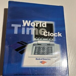 2002 vintage SEALED Bank of America World Time Clock
